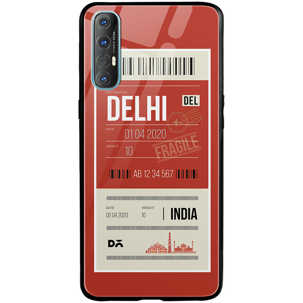 

DailyObjects Delhi City Tag Glass Case Cover For Oppo Reno 3 Pro