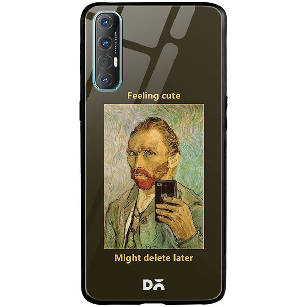 

DailyObjects Feeling Cute Glass Case Cover For Oppo Reno 3 Pro