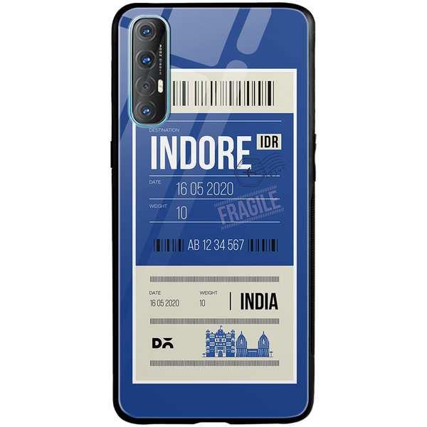 

DailyObjects Indore City Tag Glass Case Cover For Oppo Reno 3 Pro