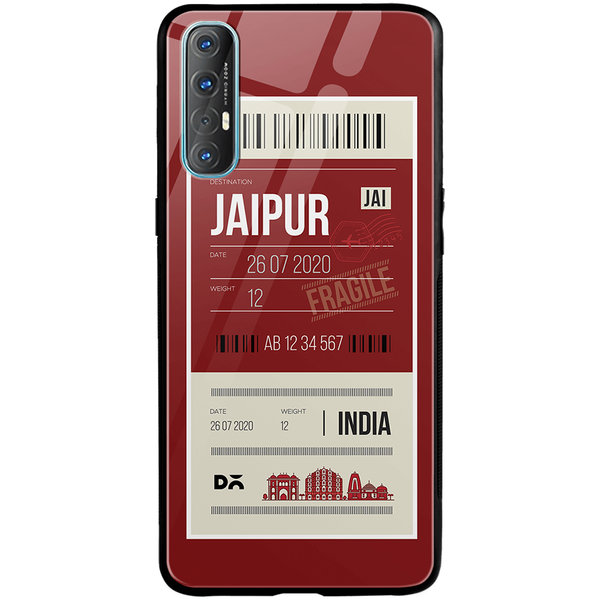 

DailyObjects Jaipur City Tag Glass Case Cover For Oppo Reno 3 Pro