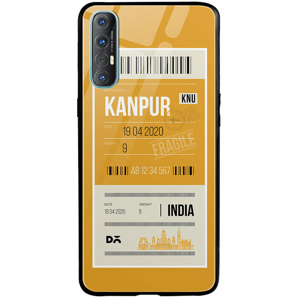 

DailyObjects Kanpur City Tag Glass Case Cover For Oppo Reno 3 Pro