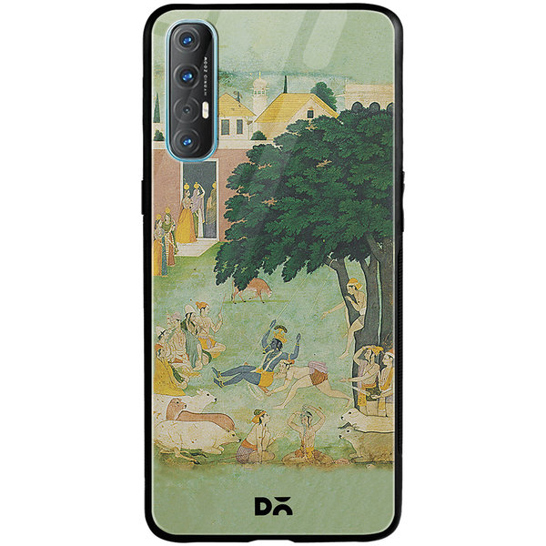 

DailyObjects Krishan Swing Friends Glass Case Cover For Oppo Reno 3 Pro