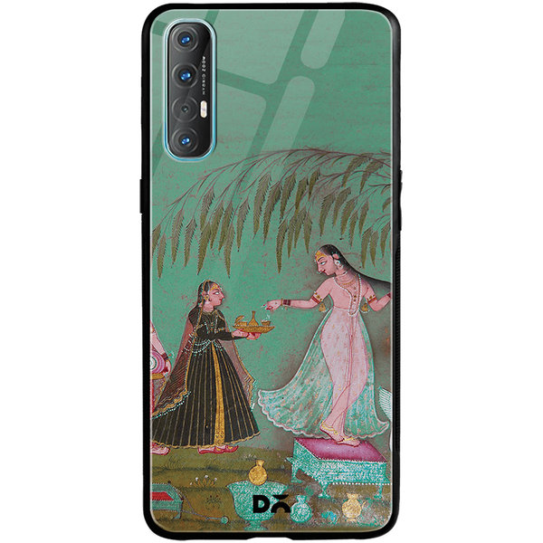 

DailyObjects Maids with Offerings Glass Case Cover For Oppo Reno 3 Pro