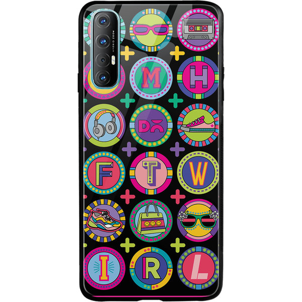 

DailyObjects Millennial Lingo Glass Case Cover For Oppo Reno 3 Pro