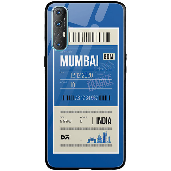 

DailyObjects Mumbai City Tag Glass Case Cover For Oppo Reno 3 Pro