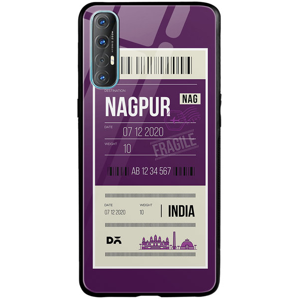 

DailyObjects Nagpur City Tag Glass Case Cover For Oppo Reno 3 Pro