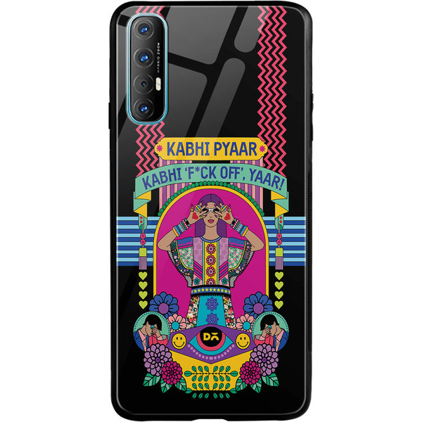 

DailyObjects Nasty Pyaar Glass Case Cover For Oppo Reno 3 Pro