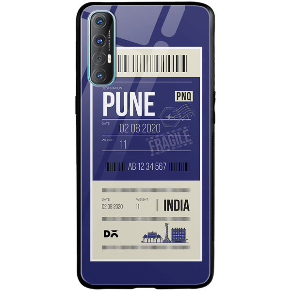 

DailyObjects Pune City Tag Glass Case Cover For Oppo Reno 3 Pro