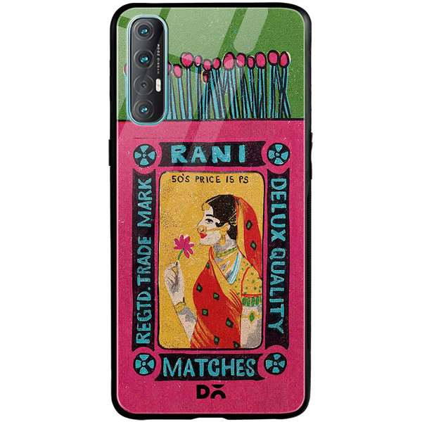 

DailyObjects Rani Matchbox Glass Case Cover For Oppo Reno 3 Pro