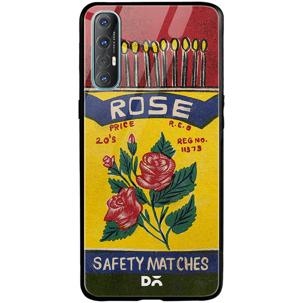

DailyObjects Rose Matchbox Glass Case Cover For Oppo Reno 3 Pro