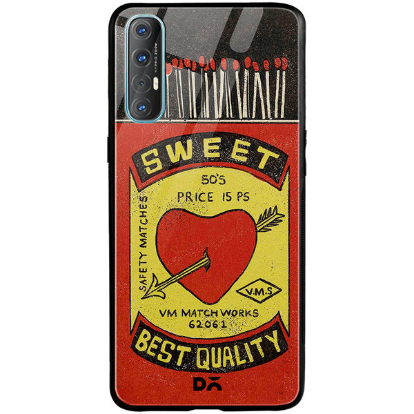 

DailyObjects Sweet Matchbox Glass Case Cover For Oppo Reno 3 Pro