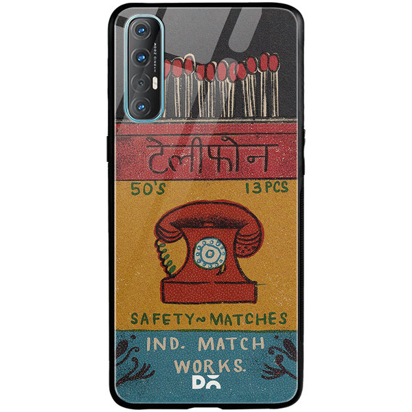 

DailyObjects Telephone Matchbox Glass Case Cover For Oppo Reno 3 Pro