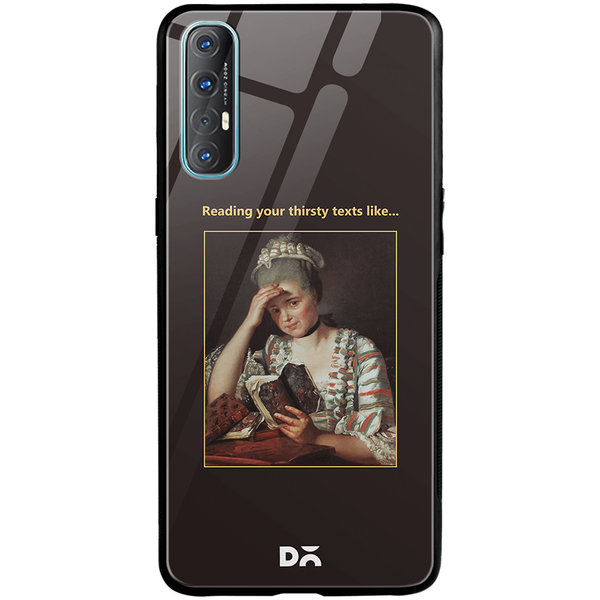 

DailyObjects Thirsty Text Glass Case Cover For Oppo Reno 3 Pro