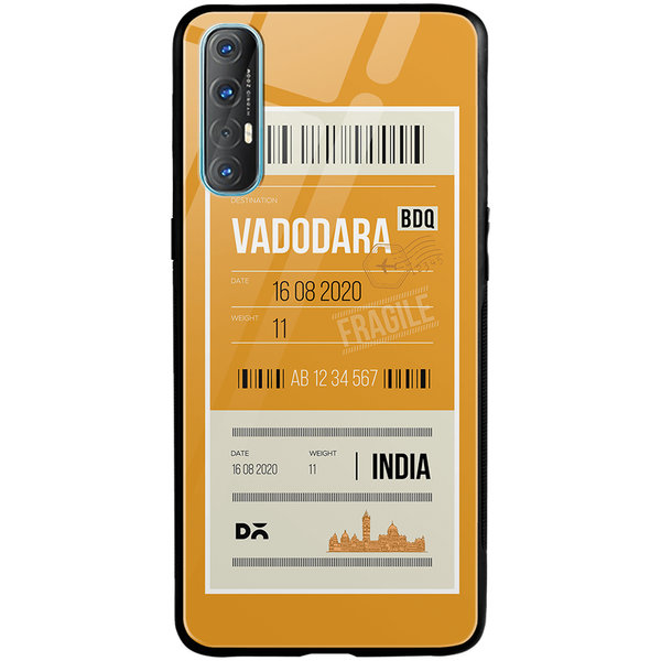 

DailyObjects Vadodara City Tag Glass Case Cover For Oppo Reno 3 Pro