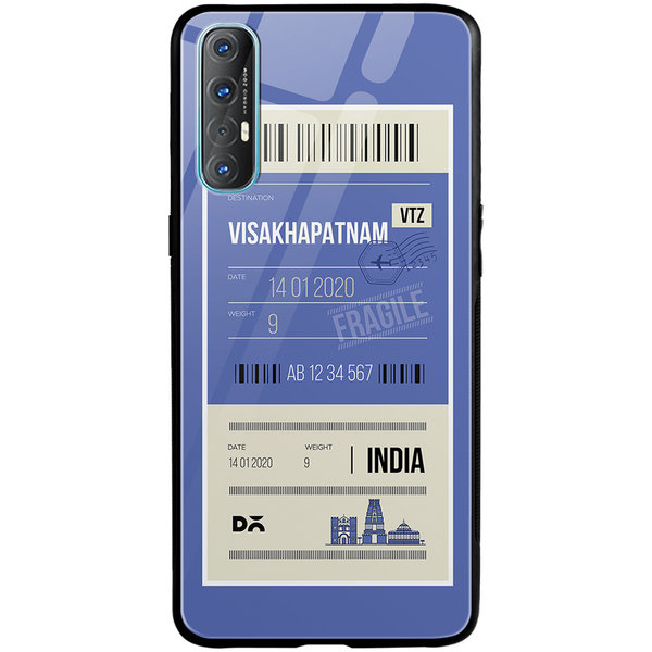 

DailyObjects Visakhapatnam City Tag Glass Case Cover For Oppo Reno 3 Pro