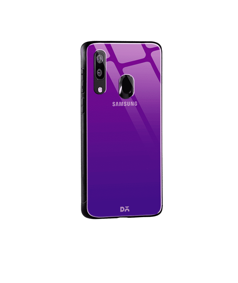 DailyObjects Purple Bloom Gradient Glass Case Cover For Samsung