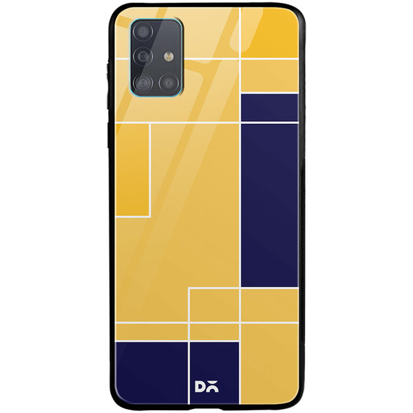

DailyObjects Banana Milkshake Blocks Glass Case Cover For Samsung Galaxy A51