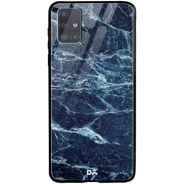 

DailyObjects Black And Sea Marble Glass Case Cover For Samsung Galaxy A51