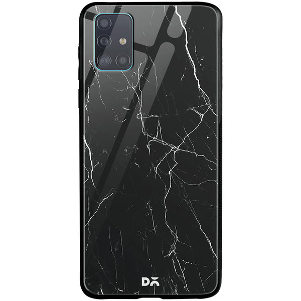 

DailyObjects Black Marble Glass Case Cover For Samsung Galaxy A51