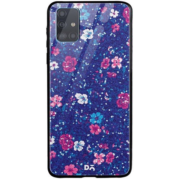 

DailyObjects Blue Marble Flowers Glass Case Cover For Samsung Galaxy A51