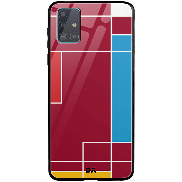 

DailyObjects Brick Red Blocks Glass Case Cover For Samsung Galaxy A51