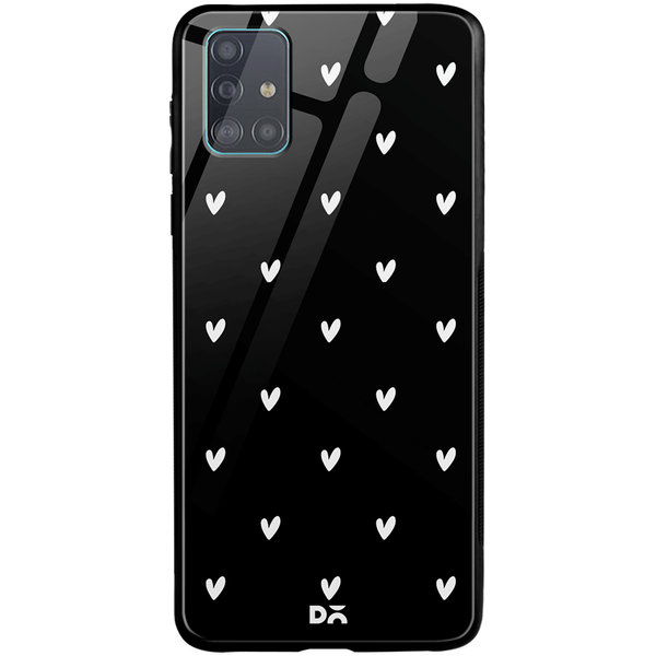 

DailyObjects Bundle Heart Achromatic Glass Case Cover For Samsung Galaxy A51