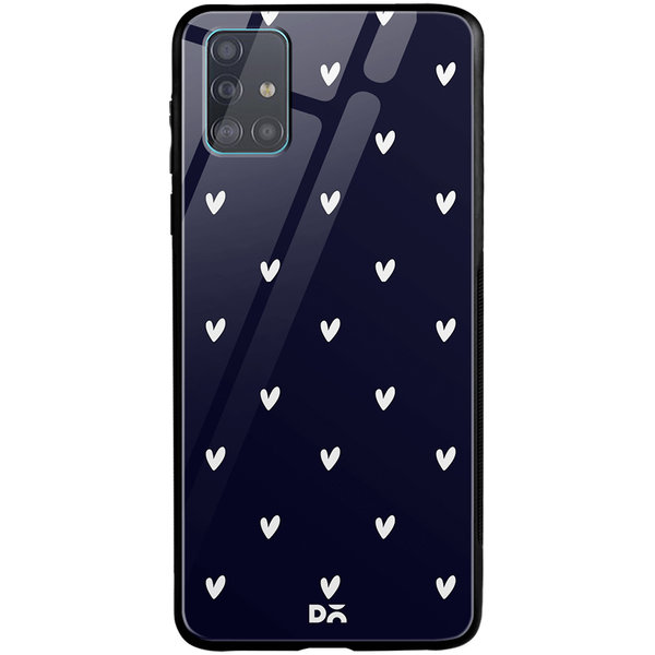 

DailyObjects Bundle Heart Navy Glass Case Cover For Samsung Galaxy A51