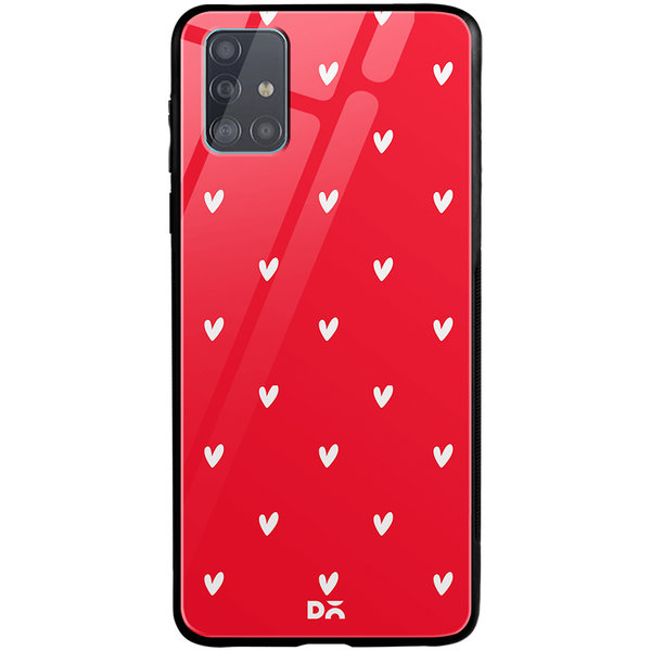 

DailyObjects Bundle Heart Scarlet Glass Case Cover For Samsung Galaxy A51