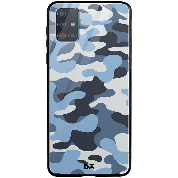 

DailyObjects Camouflage Aquatic Glass Case Cover For Samsung Galaxy A51