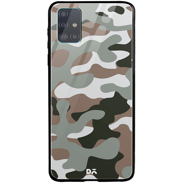 

DailyObjects Camouflage Army Glass Case Cover For Samsung Galaxy A51