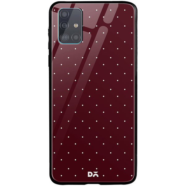 

DailyObjects Constellation Dots Burgundy Glass Case Cover For Samsung Galaxy A51