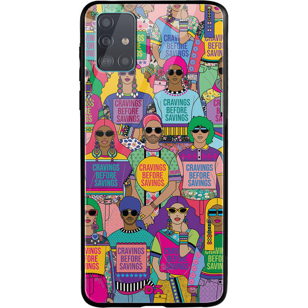 

DailyObjects Cravings Before Savings Glass Case Cover For Samsung Galaxy A51