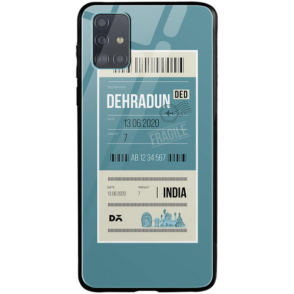 

DailyObjects Dehradun City Tag Glass Case Cover For Samsung Galaxy A51