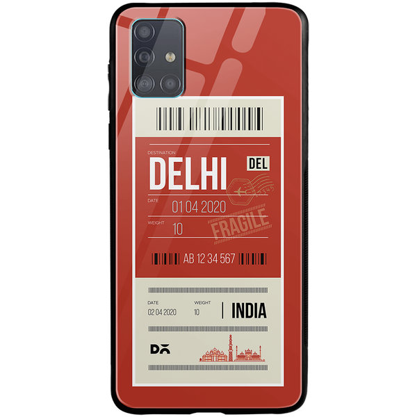 

DailyObjects Delhi City Tag Glass Case Cover For Samsung Galaxy A51