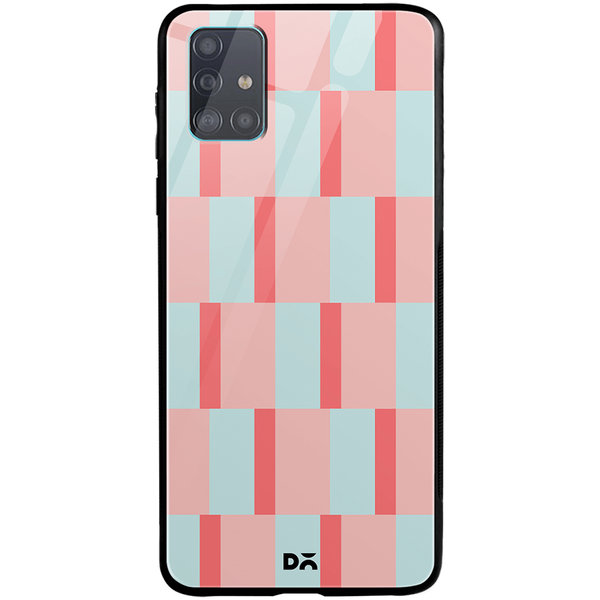 

DailyObjects Dual Blush Checks Glass Case Cover For Samsung Galaxy A51