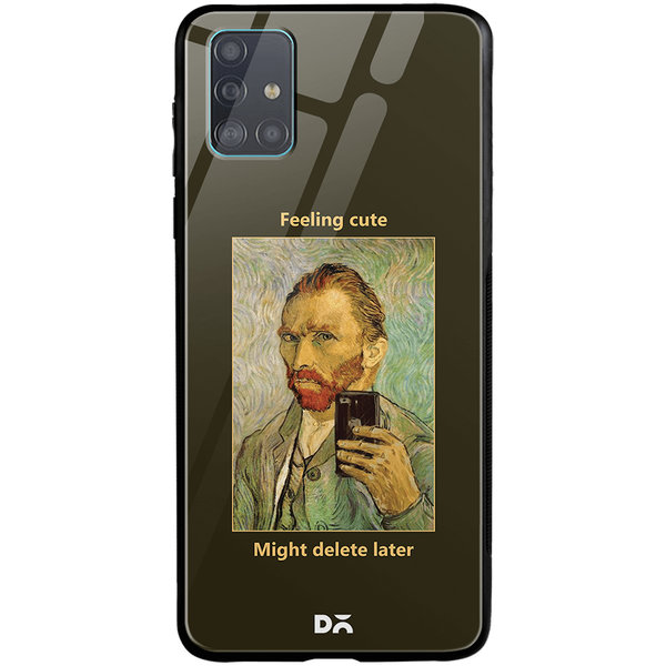 

DailyObjects Feeling Cute Glass Case Cover For Samsung Galaxy A51