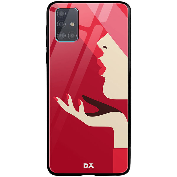 

DailyObjects Flying Kiss Glass Case Cover For Samsung Galaxy A51