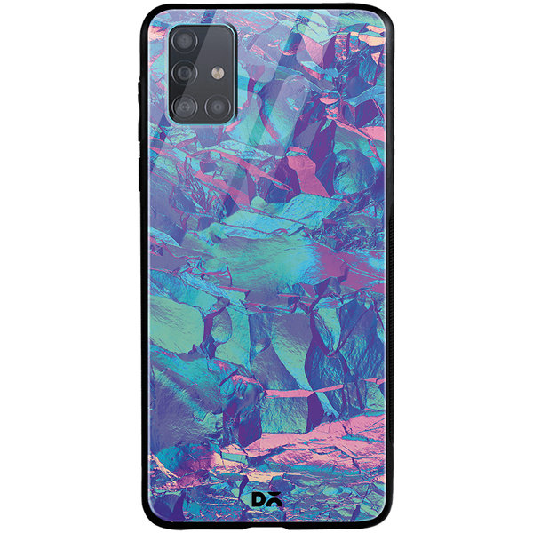 

DailyObjects Frosted Holo Stone Glass Case Cover For Samsung Galaxy A51