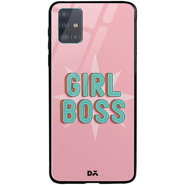 

DailyObjects Girl Boss Star Glass Case Cover For Samsung Galaxy A51