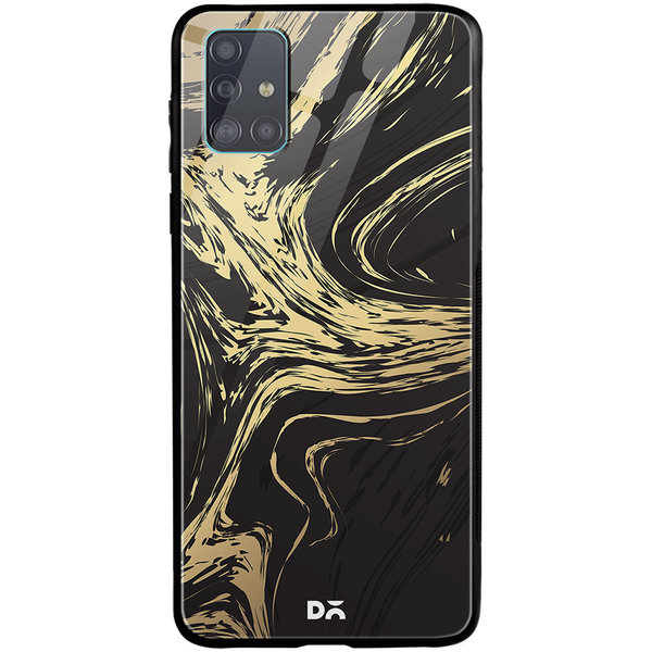 

DailyObjects Gold Marble Art Glass Case Cover For Samsung Galaxy A51