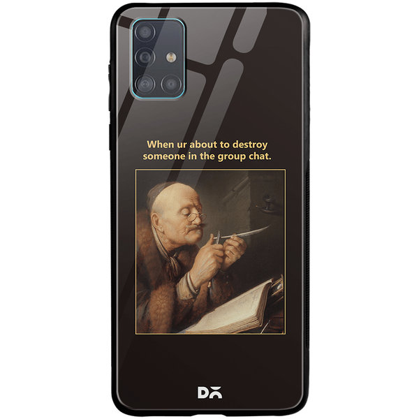 

DailyObjects Group Chat Glass Case Cover For Samsung Galaxy A51