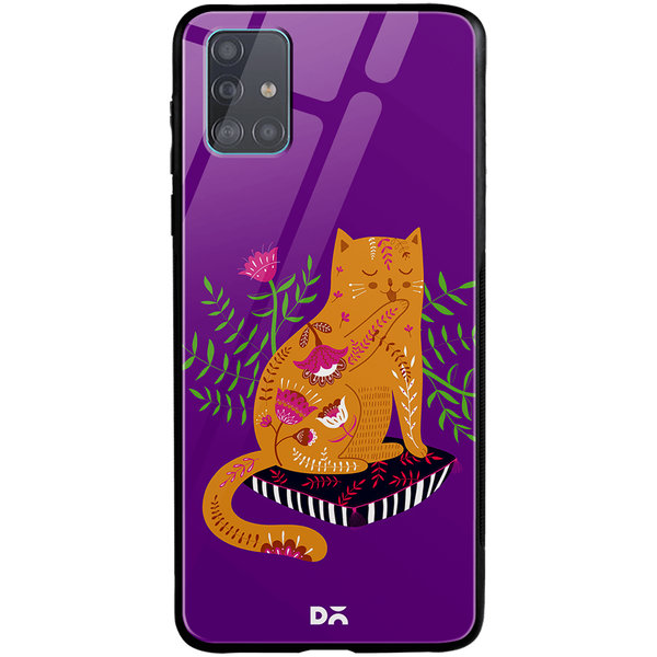 

DailyObjects Happy Kitty Glass Case Cover For Samsung Galaxy A51