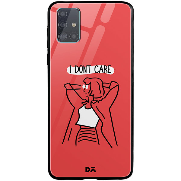 

DailyObjects I Don't Care Glass Case Cover For Samsung Galaxy A51