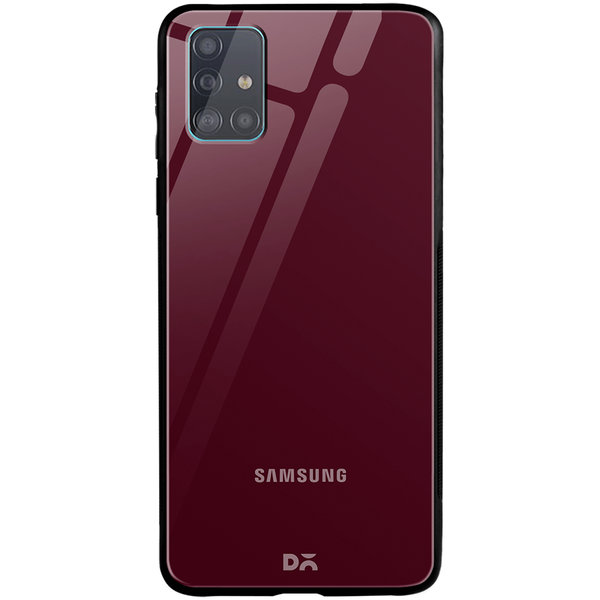 

DailyObjects Maroon Glass Case Cover For Samsung Galaxy A51