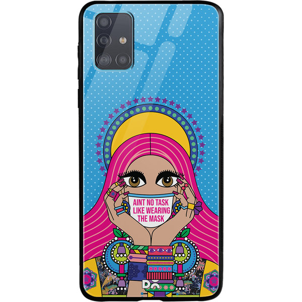 

DailyObjects Mask-Up Millennial Glass Case Cover For Samsung Galaxy A51