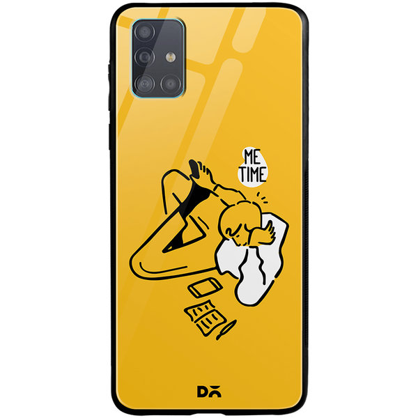 

DailyObjects Me Time Glass Case Cover For Samsung Galaxy A51