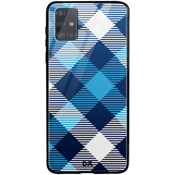 

DailyObjects Medium Static Nightfall Checks Glass Case Cover For Samsung Galaxy A51