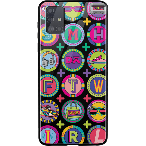 

DailyObjects Millennial Lingo Glass Case Cover For Samsung Galaxy A51