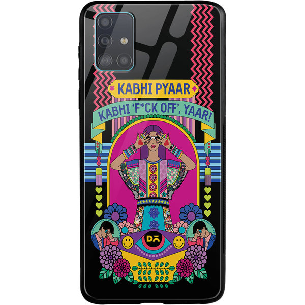 

DailyObjects Nasty Pyaar Glass Case Cover For Samsung Galaxy A51