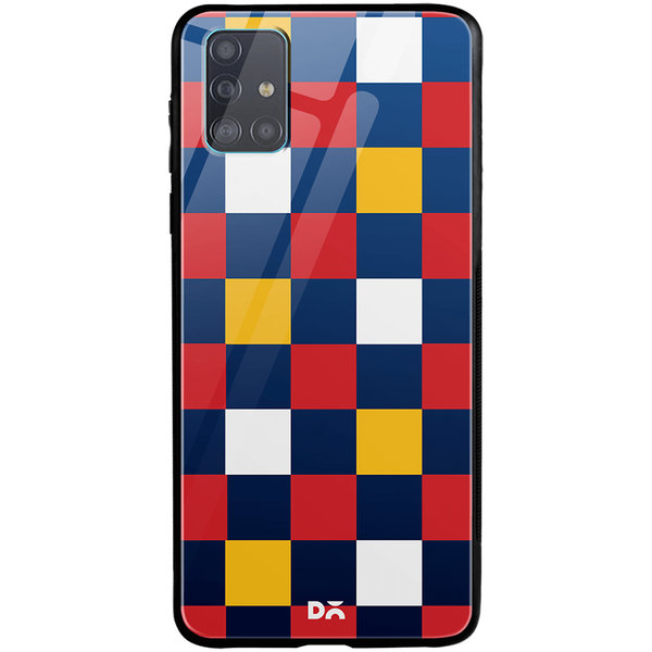 

DailyObjects Quartet Checks 3 Glass Case Cover For Samsung Galaxy A51